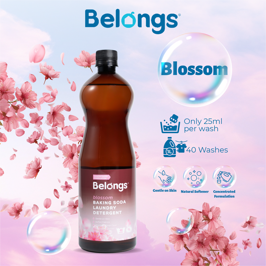 Belongs Baking Soda Laundry Liquid Detergent - BLOSSOM 1L