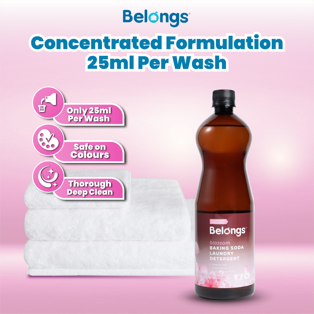 Belongs Baking Soda Laundry Liquid Detergent - BLOSSOM 1L