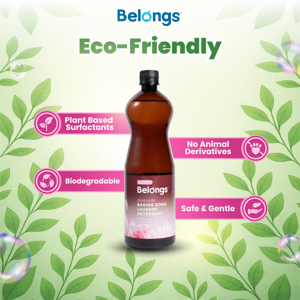 Belongs Baking Soda Laundry Liquid Detergent - BLOSSOM 1L