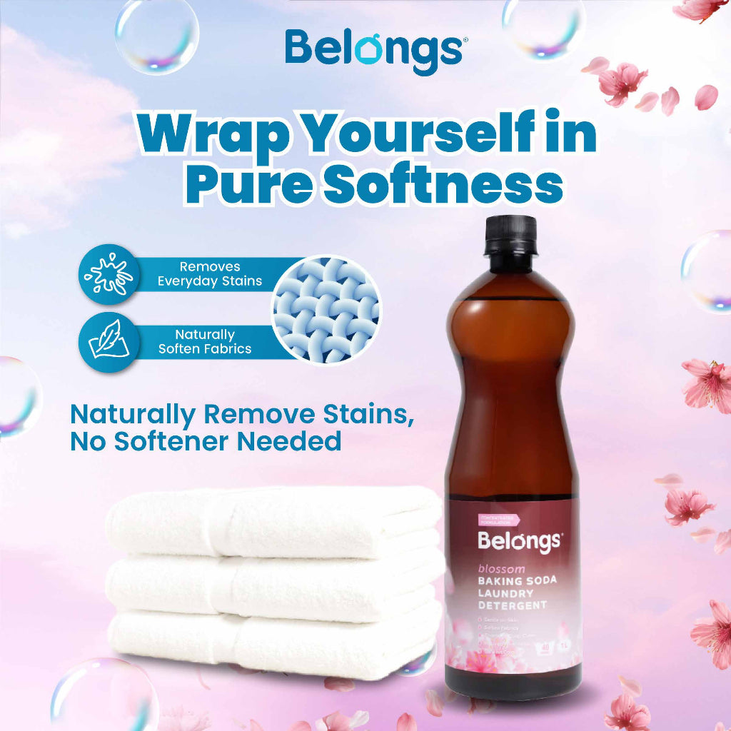 Belongs Baking Soda Laundry Liquid Detergent - BLOSSOM 1L