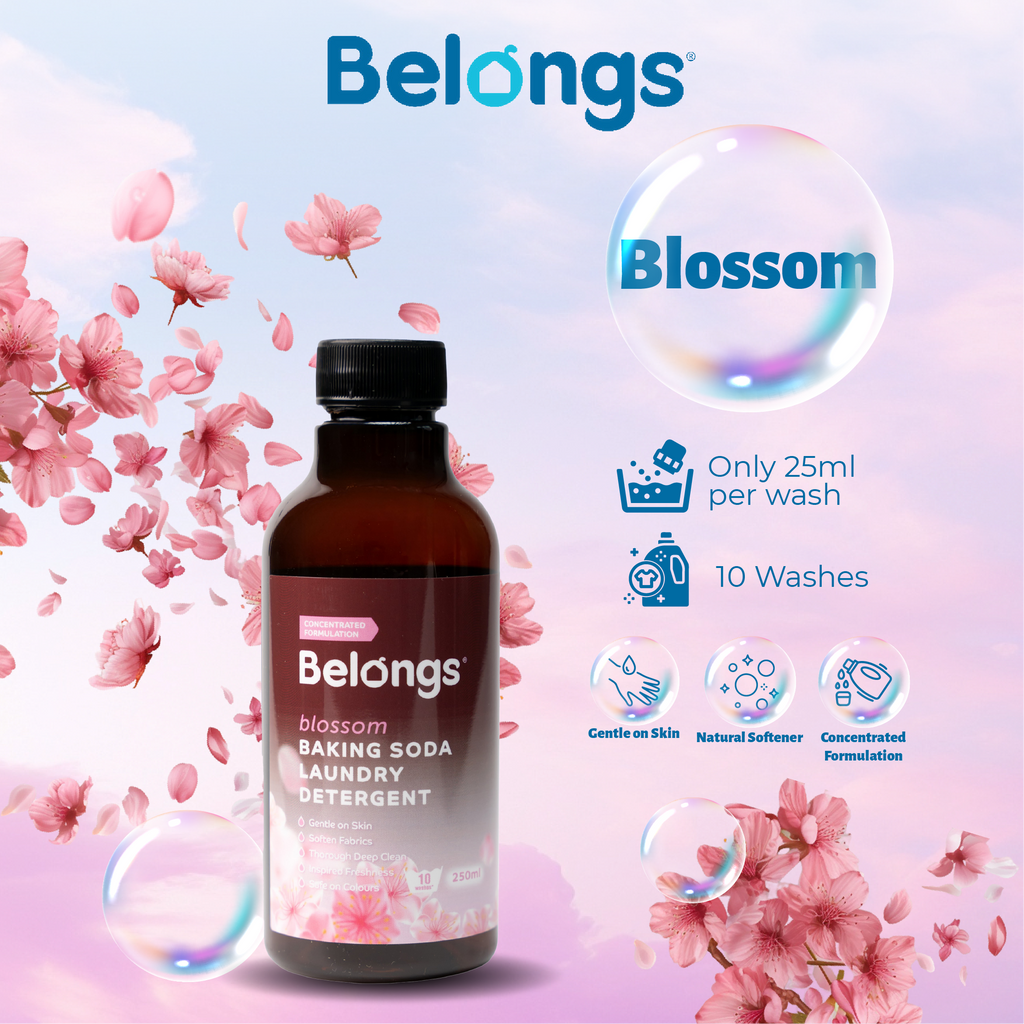 Belongs Baking Soda Laundry Liquid Detergent - BLOSSOM 250ml