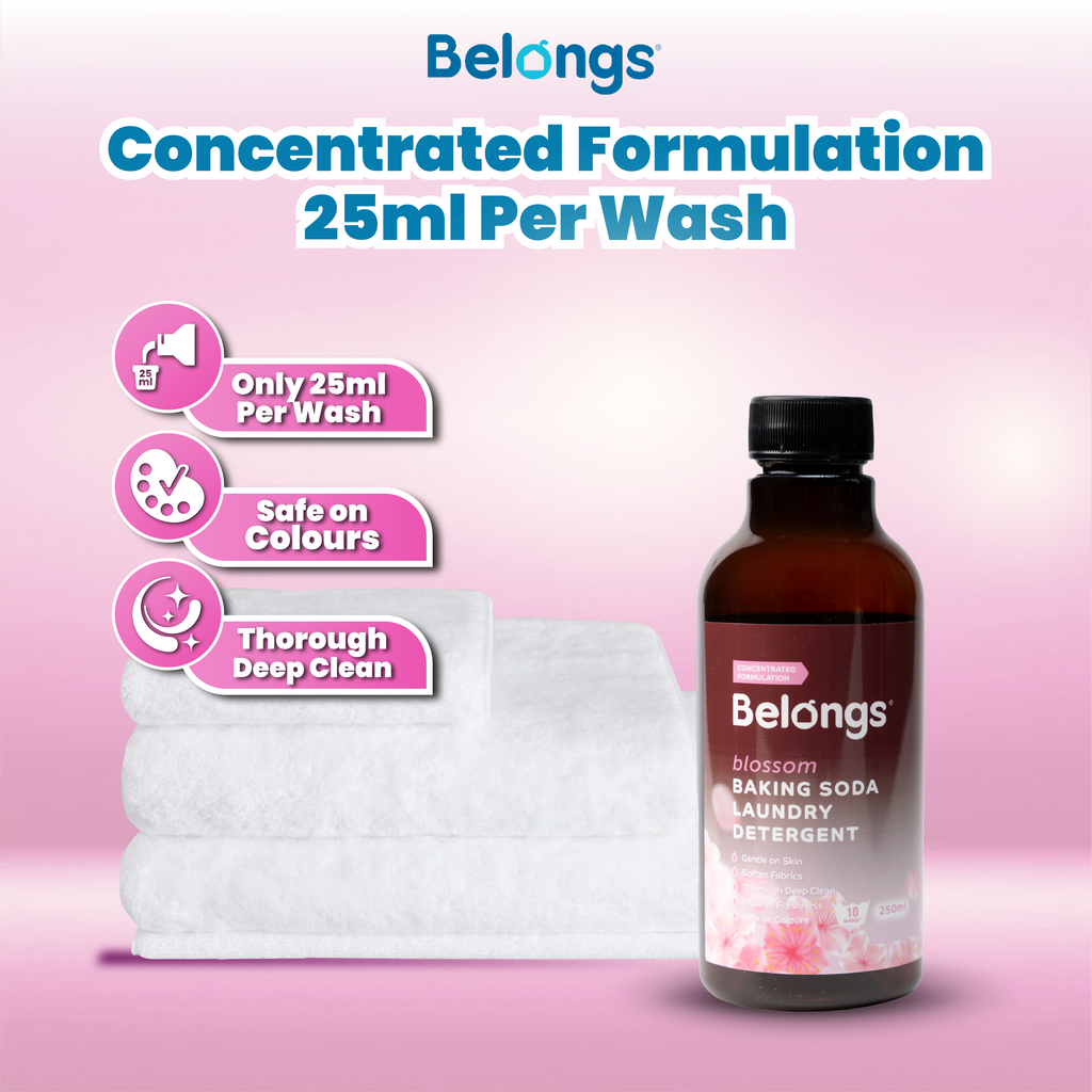 Belongs Baking Soda Laundry Liquid Detergent - BLOSSOM 250ml