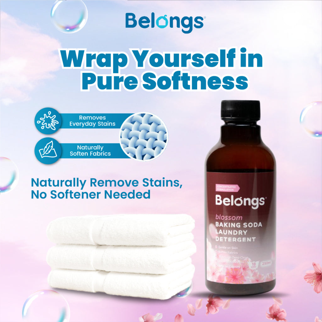 Belongs Baking Soda Laundry Liquid Detergent - BLOSSOM 250ml