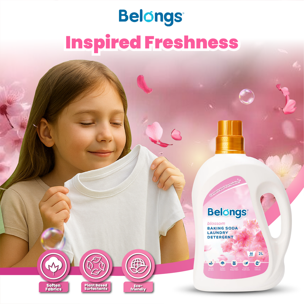 Belongs Baking Soda Laundry Liquid Detergent - BLOSSOM 2L