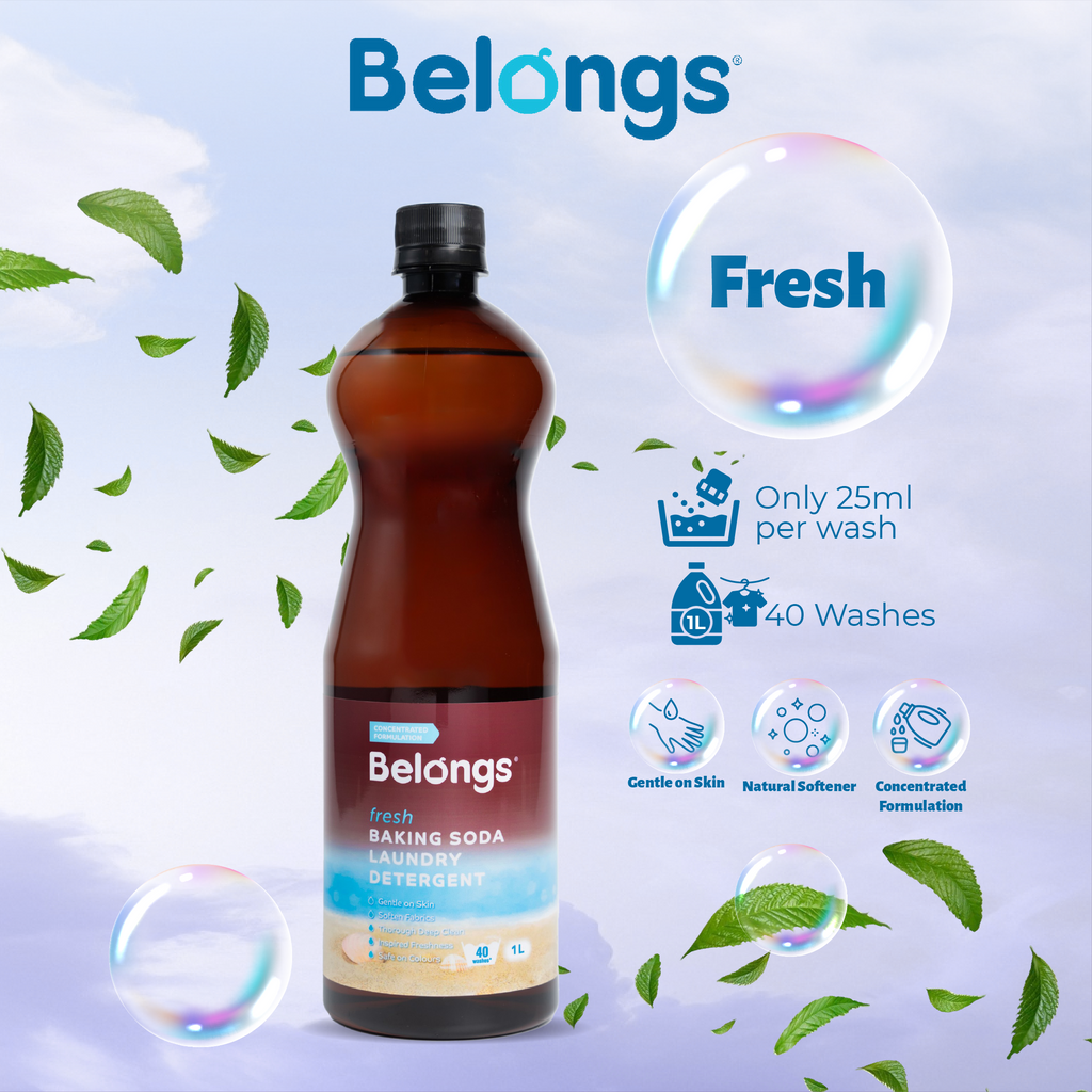 Belongs Baking Soda Laundry Liquid Detergent - FRESH 1L