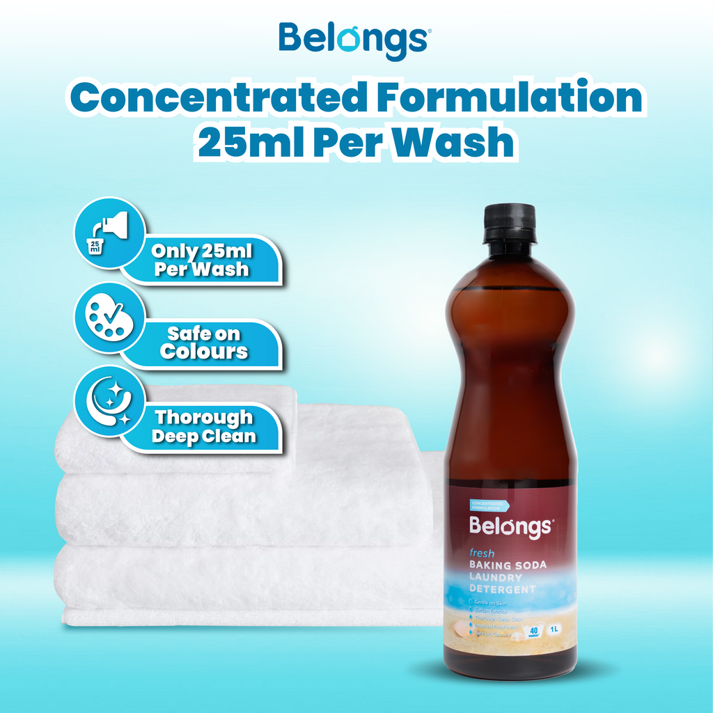 Belongs Baking Soda Laundry Liquid Detergent - FRESH 1L