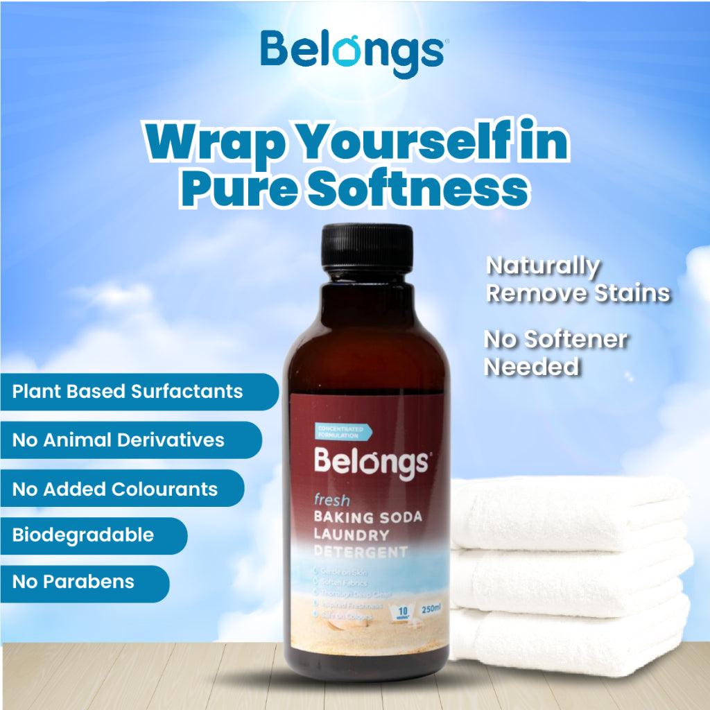 Belongs Baking Soda Laundry Liquid Detergent - FRESH 250ml