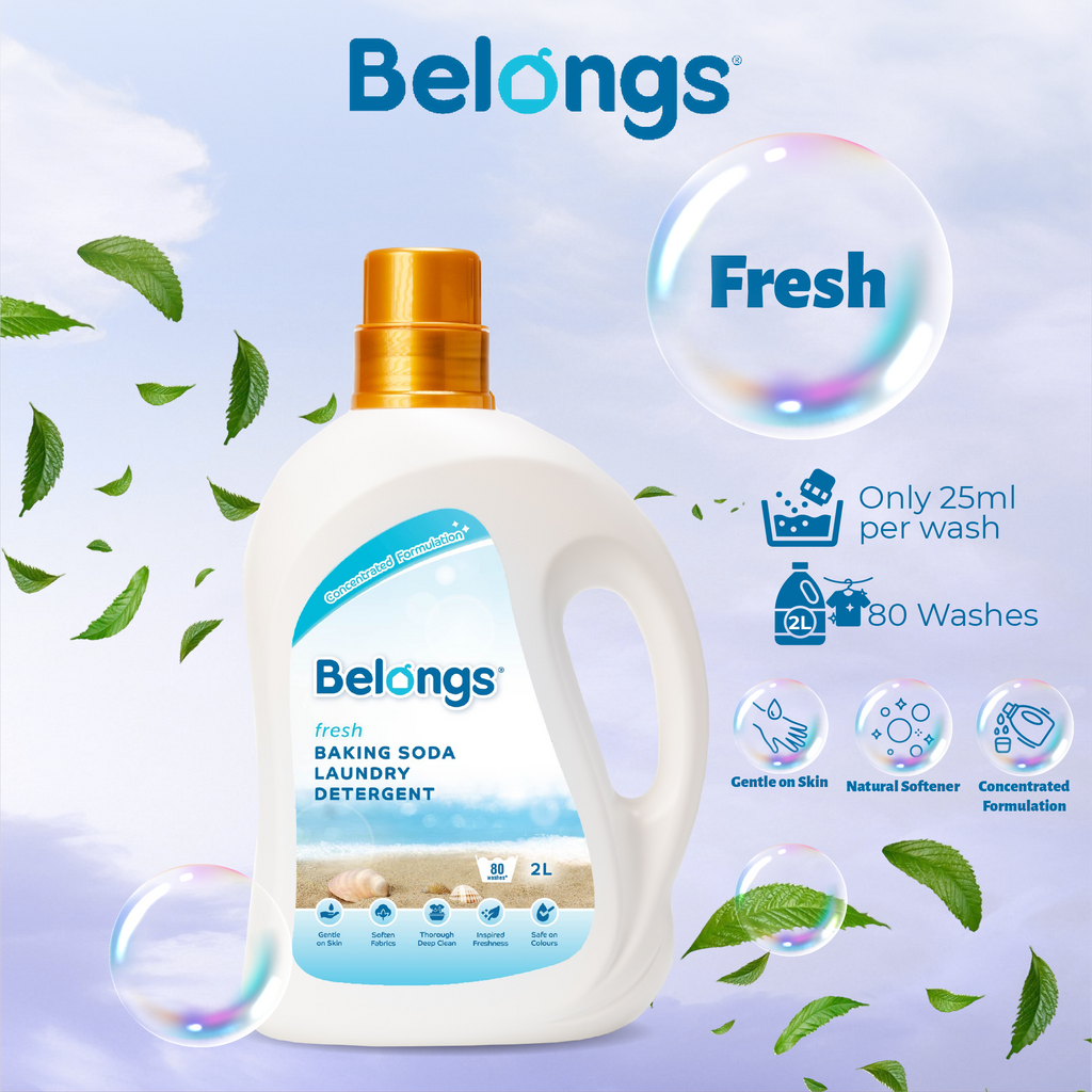 Belongs Baking Soda Laundry Liquid Detergent - FRESH 2L