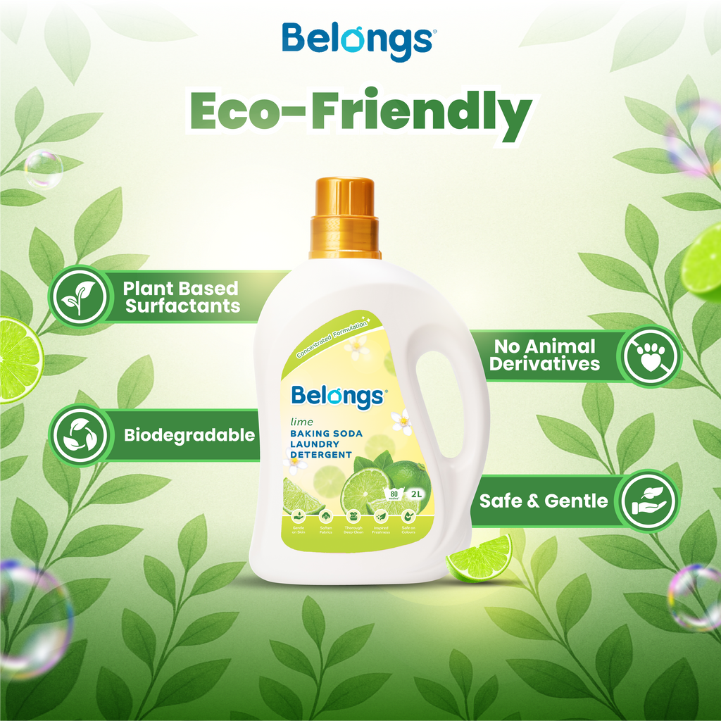 Belongs Baking Soda Laundry Liquid Detergent - LIME 2L